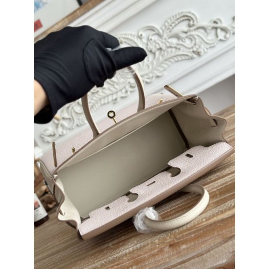 Replica di lusso Borse Firmate Hermès Birkin 25cm/30cm bicolore pelle Togo Rosa/Bianco Imitazioni Cloni Borse Firmate Replica Hermès Birkin 25cm/30cm bicolore pelle Togo Rosa/Bianco firmate