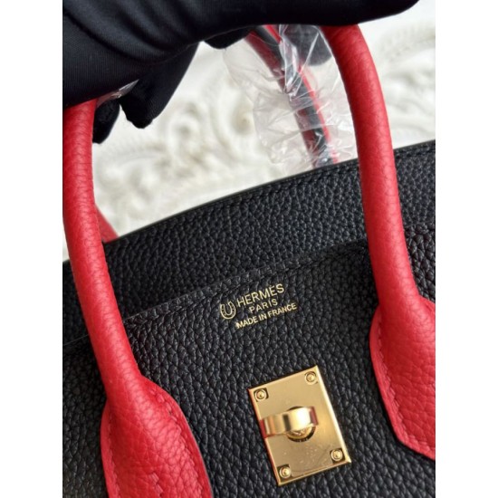 Replica di lusso Borse Firmate Hermès Birkin 25cm/30cm bicolore pelle Togo Nero/Rosso Imitazioni Cloni Borse Firmate Replica Hermès Birkin 25cm/30cm bicolore pelle Togo Nero/Rosso firmate