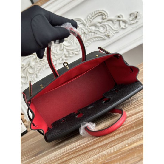 Replica di lusso Borse Firmate Hermès Birkin 25cm/30cm bicolore pelle Togo Nero/Rosso Imitazioni Cloni Borse Firmate Replica Hermès Birkin 25cm/30cm bicolore pelle Togo Nero/Rosso firmate