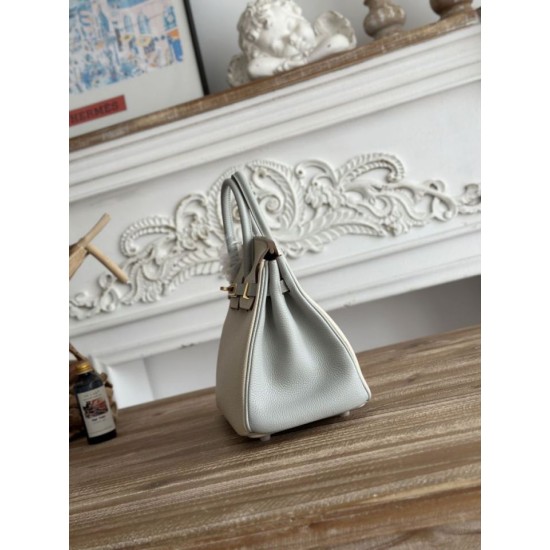 Replica di lusso Borsa Hermès Birkin 25cm/30cm bicolore pelle Togo Bianco/Blu Imitazioni Cloni Borsa Hermès Birkin 25cm/30cm bicolore pelle Togo Bianco/Blu firmate