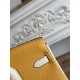 Cloni Borse Firmate Replica Hermès Birkin 25cm/30cm bicolore pelle Togo Giallo/Bianco firmate