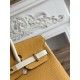 Cloni Borse Firmate Replica Hermès Birkin 25cm/30cm bicolore pelle Togo Giallo/Bianco firmate