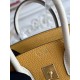 Cloni Borse Firmate Replica Hermès Birkin 25cm/30cm bicolore pelle Togo Giallo/Bianco firmate