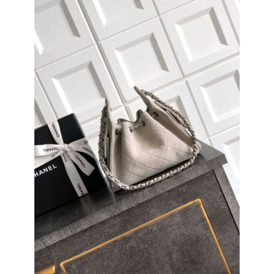 Cloni Borse Chanel 25 Mini Hobo AS5631 pelle di vitello scamosciata Grigio firmate