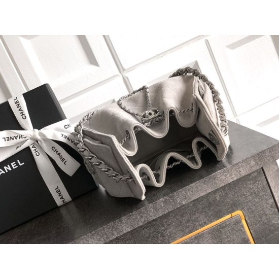Cloni Borse Chanel 25 Mini Hobo AS5631 pelle di vitello scamosciata Grigio firmate