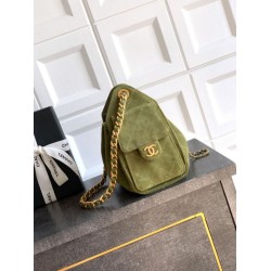 Borse Chanel 25 Mini Hobo AS5631 pelle di vitello scamosciata Verde Borse Chanel 25 Mini Hobo AS5631 pelle di vitello scamosciata Verde
