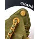 Replica di lusso Borse Chanel 25 Mini Hobo AS5631 pelle di vitello scamosciata Verde Imitazioni Cloni Borse Chanel 25 Mini Hobo AS5631 pelle di vitello scamosciata Verde firmate