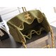 Replica di lusso Borse Chanel 25 Mini Hobo AS5631 pelle di vitello scamosciata Verde Imitazioni Cloni Borse Chanel 25 Mini Hobo AS5631 pelle di vitello scamosciata Verde firmate