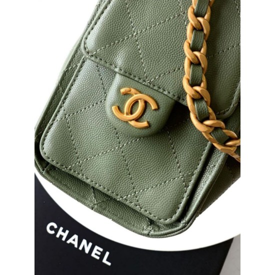 Replica di lusso Borse a secchiello/a spalla Chanel 25 piccola AS5631 pelle trapuntata caviar Verde Imitazioni Cloni Borse Replica a secchiello/a spalla Chanel 25 piccola AS5631 pelle trapuntata caviar Verde firmate
