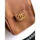 Replica di lusso Borsa a secchiello/a spalla Chanel 25 piccola AS5631 pelle trapuntata caviar Marrone Imitazioni Cloni Borsa a secchiello/a spalla Chanel 25 piccola AS5631 pelle trapuntata caviar Marrone firmate