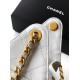 Cloni Borse Firmate Replica a secchiello/a spalla Chanel 25 piccola AS5631 pelle trapuntata caviar bianco firmate