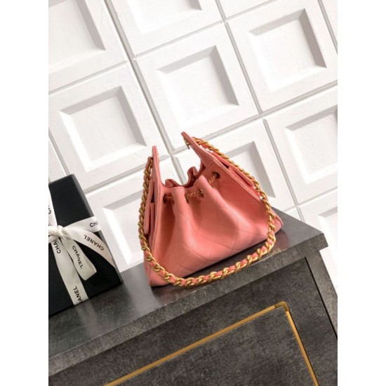 Replica di lusso Borse Chanel 25 Mini Hobo AS5631 pelle di vitello scamosciata rosa Imitazioni Cloni Borse Chanel 25 Mini Hobo AS5631 pelle di vitello scamosciata rosa firmate