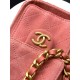 Replica di lusso Borse Chanel 25 Mini Hobo AS5631 pelle di vitello scamosciata rosa Imitazioni Cloni Borse Chanel 25 Mini Hobo AS5631 pelle di vitello scamosciata rosa firmate