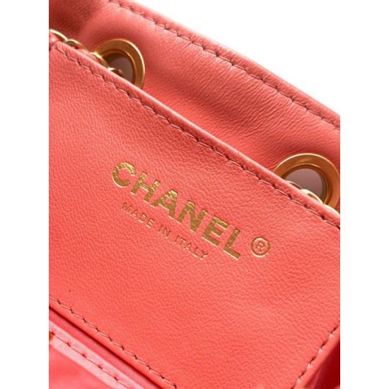 Replica di lusso Borse Chanel 25 Mini Hobo AS5631 pelle di vitello scamosciata rosa Imitazioni Cloni Borse Chanel 25 Mini Hobo AS5631 pelle di vitello scamosciata rosa firmate