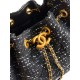 Replica di lusso Borse Chanel 25 piccola Hobo tweed multicolore AS5631 Nero Imitazioni Cloni Borse Chanel 25 piccola Hobo tweed multicolore AS5631 Nero firmate
