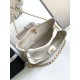 Replica di lusso Borse a tracolla/shopping Chanel Coco piccola AS5634 Bianco Imitazioni Cloni Borse Replica a tracolla/shopping Chanel Coco piccola AS5634 Bianco firmate