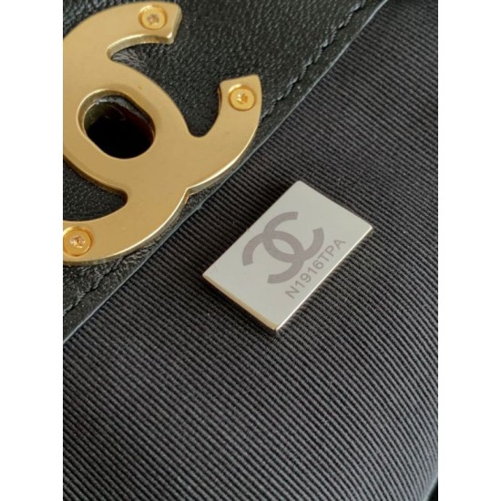 Replica di lusso Borsa shopping Chanel 25A piccola stile Hobo AS5634 scamosciata/agnello Nero Imitazioni Cloni Borsa shopping Chanel 25A piccola stile Hobo AS5634 scamosciata/agnello Nero firmate