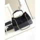 Replica di lusso Borsa shopping Chanel 25A piccola stile Hobo AS5634 scamosciata/agnello Nero Imitazioni Cloni Borsa shopping Chanel 25A piccola stile Hobo AS5634 scamosciata/agnello Nero firmate