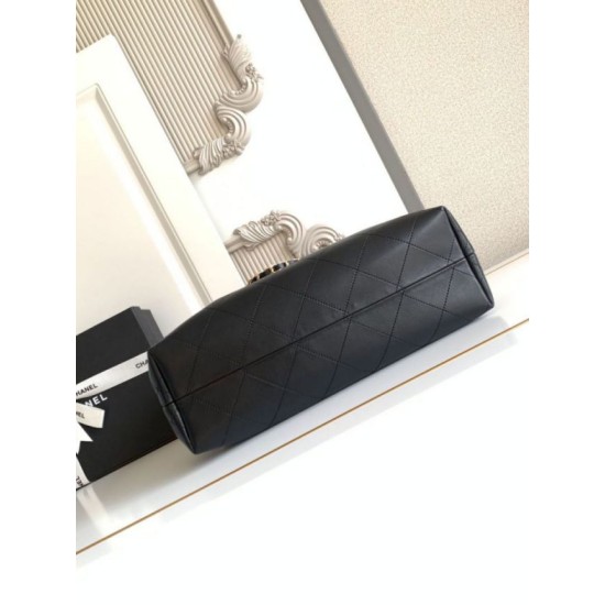 Replica di lusso Borse shopping Chanel 25A piccola stile Hobo AS5634 scamosciata/agnello Marrone/Nero Imitazioni Cloni Borse Replica shopping Chanel 25A piccola stile Hobo AS5634 scamosciata/agnello Marrone/Nero firmate