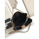 Replica di lusso Borse shopping Chanel 25A piccola stile Hobo AS5634 scamosciata/agnello Marrone/Nero Imitazioni Cloni Borse Replica shopping Chanel 25A piccola stile Hobo AS5634 scamosciata/agnello Marrone/Nero firmate