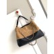 Replica di lusso Borse shopping Chanel 25A piccola stile Hobo AS5634 scamosciata/agnello Marrone/Nero Imitazioni Cloni Borse Replica shopping Chanel 25A piccola stile Hobo AS5634 scamosciata/agnello Marrone/Nero firmate
