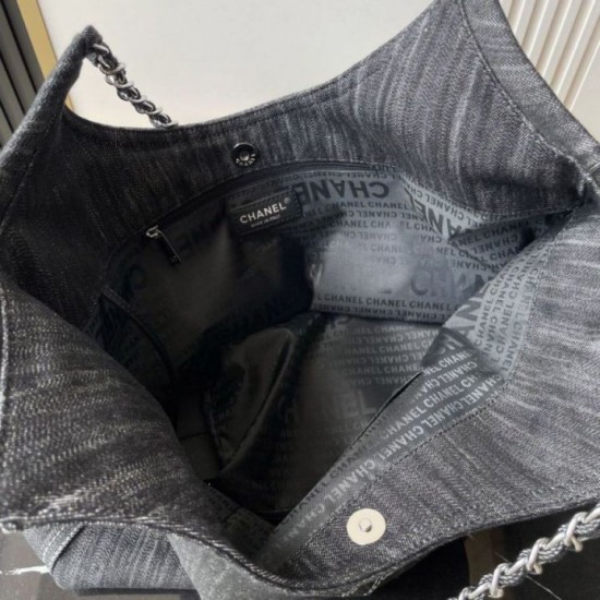 Replica di lusso Borsa tote Chanel vintega Denim XL Coco Cabas AS2138 Imitazioni Cloni Borsa tote Chanel vintega Denim XL Coco Cabas AS2138 firmate
