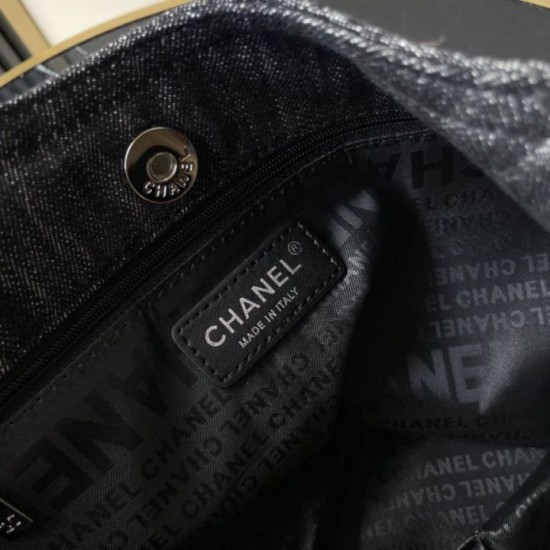 Replica di lusso Borsa tote Chanel vintega Denim XL Coco Cabas AS2138 Imitazioni Cloni Borsa tote Chanel vintega Denim XL Coco Cabas AS2138 firmate