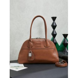 Borse tote Miu Miu Vivant nappa 5BB199 marrone