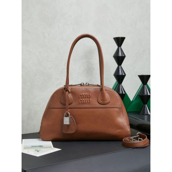 Replica di lusso Borse Imitazioni tote Miu Miu Vivant nappa 5BB199 marrone Imitazioni Cloni Borse Imitazioni tote Miu Miu Vivant nappa 5BB199 marrone firmate