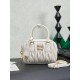 Replica di lusso Borse Alta Qualità tote Miu Miu Arcadie nappa trapuntata 5BB123 Bianco Imitazioni Cloni Borse Replica Alta Qualità tote Miu Miu Arcadie nappa trapuntata 5BB123 Bianco firmate