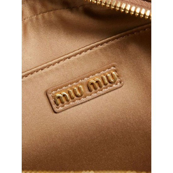 Replica di lusso Borse Imitazioni tote Miu Miu Arcadie nappa trapuntata 5BB123 marrone Imitazioni Cloni Borse Imitazioni tote Miu Miu Arcadie nappa trapuntata 5BB123 marrone firmate