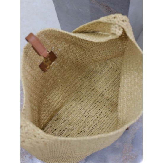 Replica di lusso Borsa hobo YSL Saint Laurent Le 5 à 7 in rafia Naturale Imitazioni Cloni Borsa hobo YSL Saint Laurent Le 5 à 7 in rafia Naturale firmate