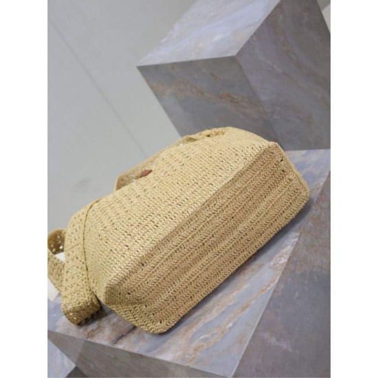 Replica di lusso Borsa hobo YSL Saint Laurent Le 5 à 7 in rafia Naturale Imitazioni Cloni Borsa hobo YSL Saint Laurent Le 5 à 7 in rafia Naturale firmate