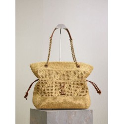 Borse shopping Jamie YSL Saint Laurent Rafia