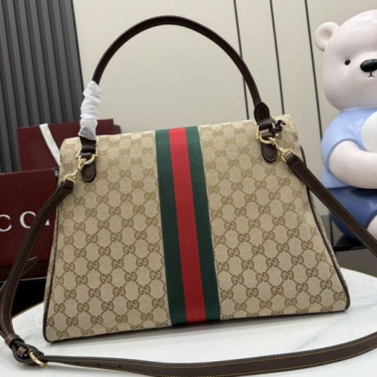 Replica di lusso Borse a mano grande Gucci Paparazzo 875019 Marrone Imitazioni Cloni Borse Replica a mano grande Gucci Paparazzo 875019 Marrone firmate