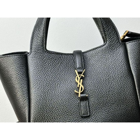 Replica di lusso Borsa tote YSL Saint Laurent Le 5 à 7 Bea Baby nera Imitazioni Cloni Borsa tote YSL Saint Laurent Le 5 à 7 Bea Baby nera firmate