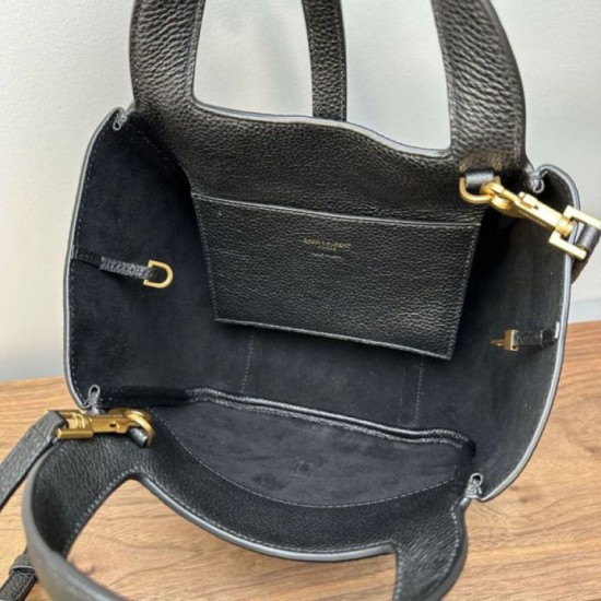 Replica di lusso Borsa tote YSL Saint Laurent Le 5 à 7 Bea Baby nera Imitazioni Cloni Borsa tote YSL Saint Laurent Le 5 à 7 Bea Baby nera firmate