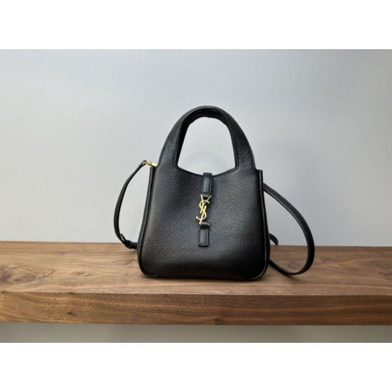 Replica di lusso Borsa tote YSL Saint Laurent Le 5 à 7 Bea Baby nera Imitazioni Cloni Borsa tote YSL Saint Laurent Le 5 à 7 Bea Baby nera firmate