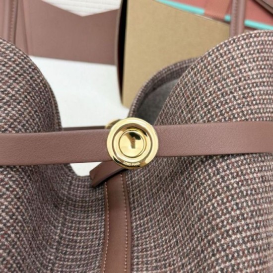 Replica di lusso Borsa shopper Loro Piana Ghiera Marrone Imitazioni Cloni Borsa shopper Loro Piana Ghiera Marrone firmate