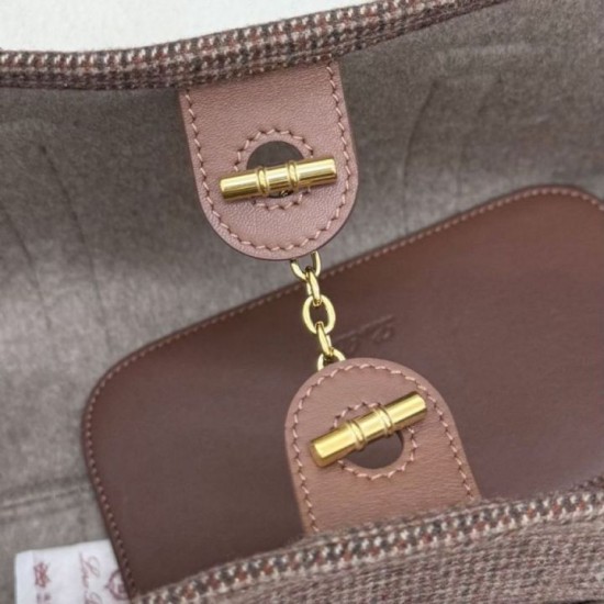 Replica di lusso Borsa shopper Loro Piana Ghiera Marrone Imitazioni Cloni Borsa shopper Loro Piana Ghiera Marrone firmate
