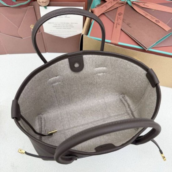 Cloni Borsa shopper Loro Piana Ghiera caffè firmate