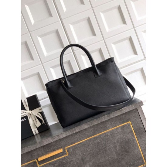 Replica di lusso Borsa tote Chanel Executive Cerf nera Imitazioni Cloni Borsa tote Chanel Executive Cerf nera firmate