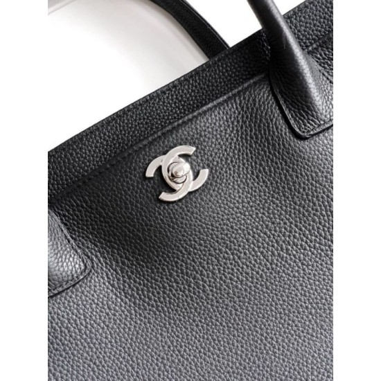 Replica di lusso Borsa tote Chanel Executive Cerf nera Imitazioni Cloni Borsa tote Chanel Executive Cerf nera firmate