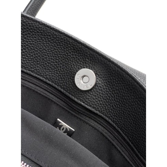 Replica di lusso Borsa tote Chanel Executive Cerf nera Imitazioni Cloni Borsa tote Chanel Executive Cerf nera firmate