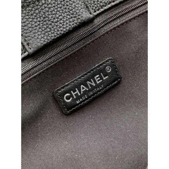 Replica di lusso Borsa tote Chanel Executive Cerf nera Imitazioni Cloni Borsa tote Chanel Executive Cerf nera firmate