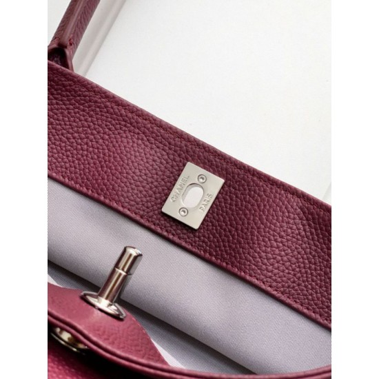 Replica di lusso Borse Firmate shopper Chanel Cerf Executive in pelle di vitello 32cm Borgogna Imitazioni Cloni Borse Firmate Replica shopper Chanel Cerf Executive in pelle di vitello 32cm Borgogna firmate