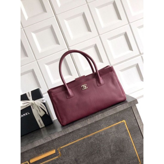 Replica di lusso Borse Firmate shopper Chanel Cerf Executive in pelle di vitello 32cm Borgogna Imitazioni Cloni Borse Firmate Replica shopper Chanel Cerf Executive in pelle di vitello 32cm Borgogna firmate