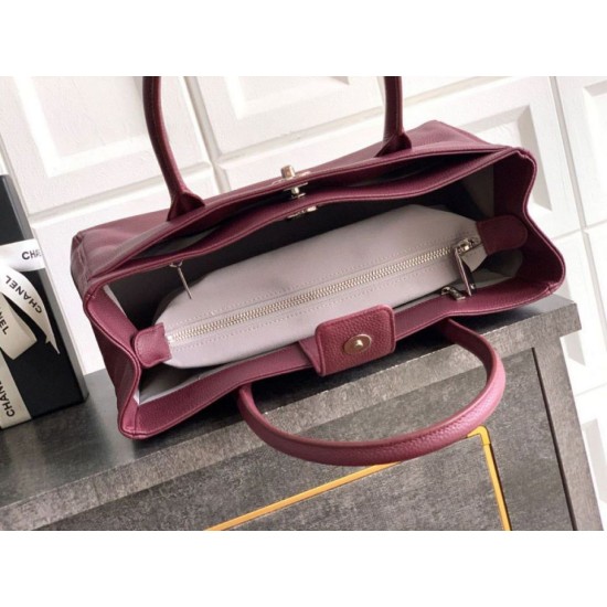 Replica di lusso Borse Firmate shopper Chanel Cerf Executive in pelle di vitello 32cm Borgogna Imitazioni Cloni Borse Firmate Replica shopper Chanel Cerf Executive in pelle di vitello 32cm Borgogna firmate