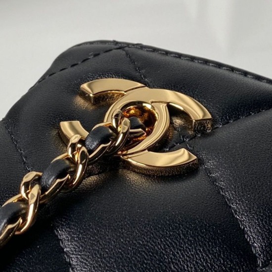 Replica di lusso Borse shopping piccola Chanel 26S AS6248 Nero Imitazioni Cloni Borse Replica shopping piccola Chanel 26S AS6248 Nero firmate