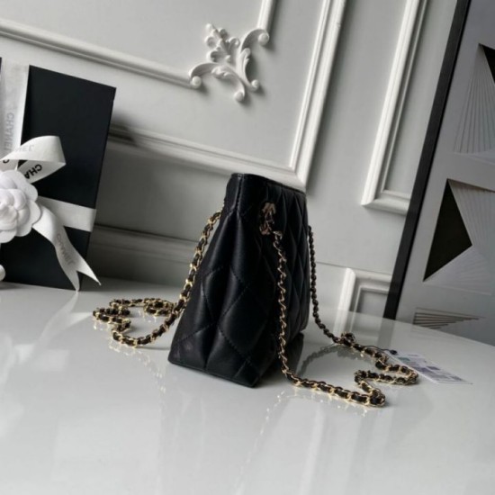 Replica di lusso Borse shopping piccola Chanel 26S AS6248 Nero Imitazioni Cloni Borse Replica shopping piccola Chanel 26S AS6248 Nero firmate